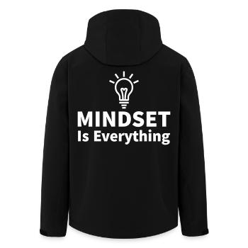Mindset is everything Glühbirne Motivation Erfolg - Recycelte Männer Softshell-Jacke von Stanley/Stella - Schwarz - Hinten - AI Model Male 185 light (185cm)
