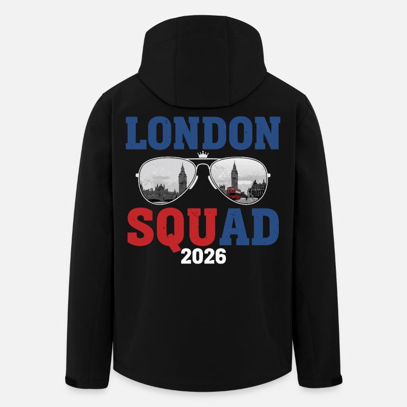 Équipe de Londres 2026 - Veste softshell homme en polyester recyclé Stanley/Stella - noir