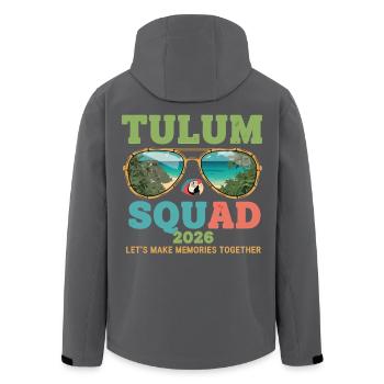 Tulum Squad 2026 Vacation - Men’s Recycled Softshell Jacket by Stanley/Stella - black - Back - AI Model Male 185 light (185cm)