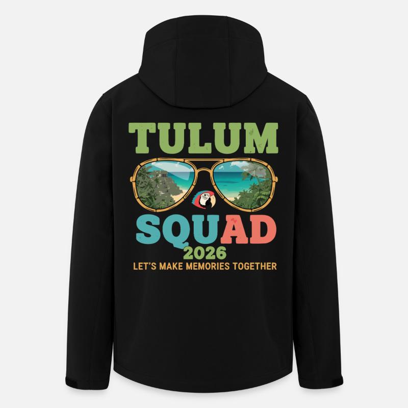 Vacances 2026 de l’équipe de Tulum - Veste softshell homme en polyester recyclé Stanley/Stella - noir