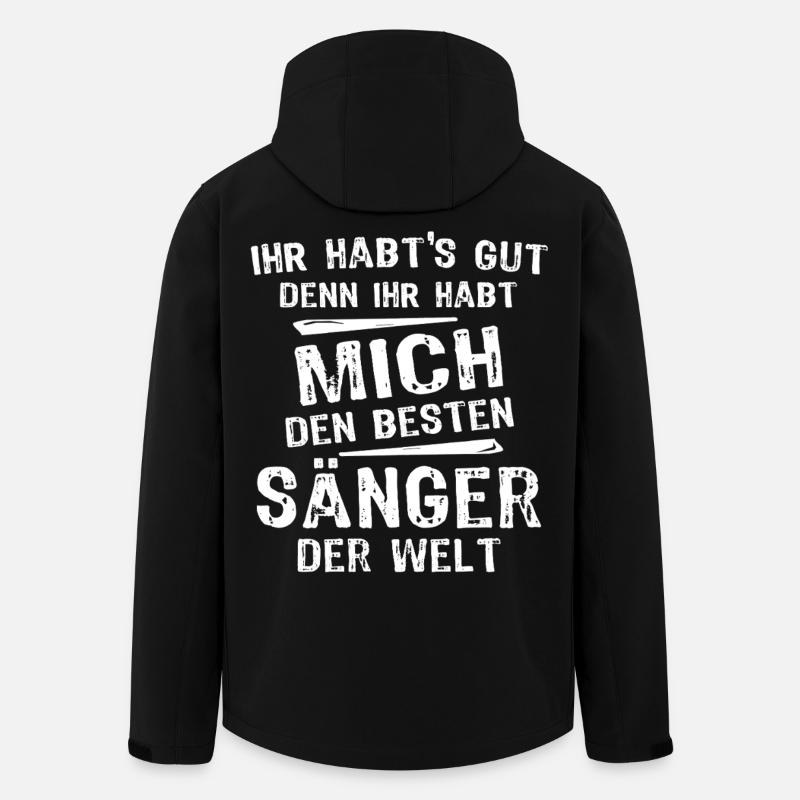 Sänger - Recycelte Männer Softshell-Jacke von Stanley/Stella - Schwarz