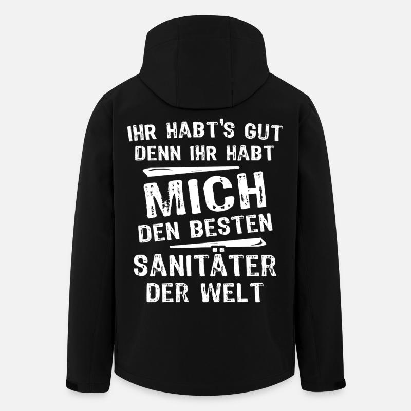 Sanitäter - Recycelte Männer Softshell-Jacke von Stanley/Stella - Schwarz