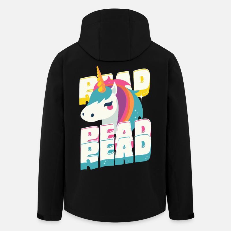 3x_Read - Unicorn - Recycelte Männer Softshell-Jacke von Stanley/Stella - Schwarz
