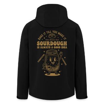 Sourdough Is Always A Good Idea Bread Baking - Men’s Recycled Softshell Jacket by Stanley/Stella - black - Back - AI Model Male 185 light (185cm)