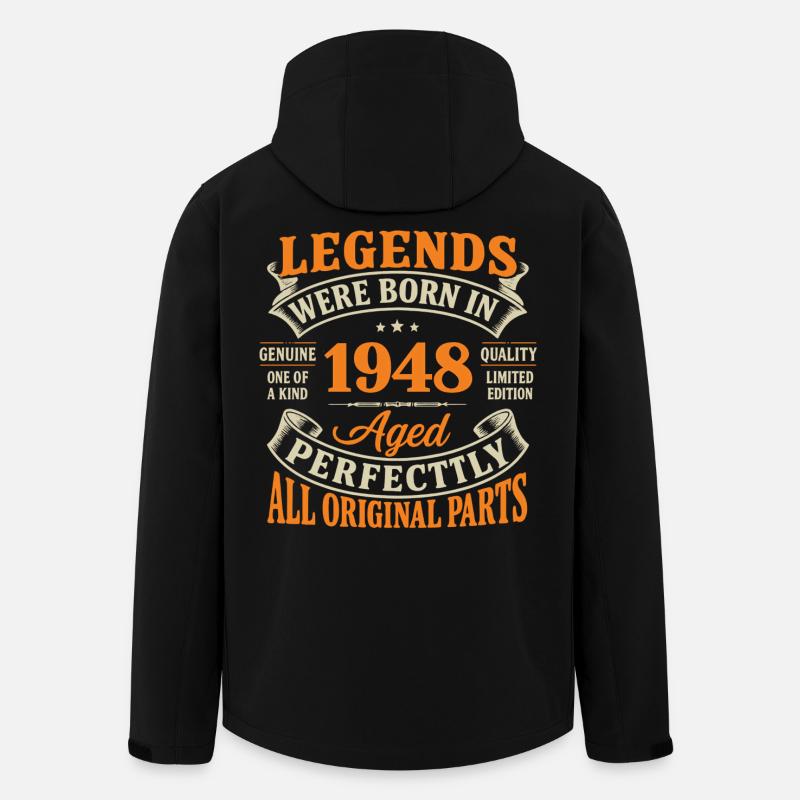 Legends 1948: Perfect Age, Original - Recycelte Männer Softshell-Jacke von Stanley/Stella - Schwarz