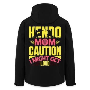 Maman de kendo, instructrice d’arts martiaux japonais en kendo. - Veste softshell homme en polyester recyclé Stanley/Stella - noir - Dos - AI Model Male 185 light (185cm)