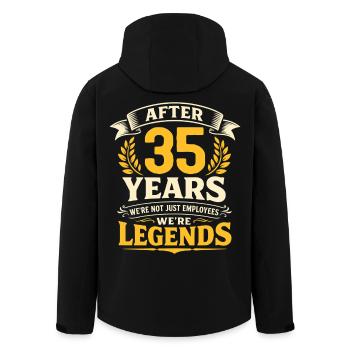 35th Anniversary of the Company Service Anniversary of Work - Men’s Recycled Softshell Jacket by Stanley/Stella - black - Back - AI Model Male 185 light (185cm)
