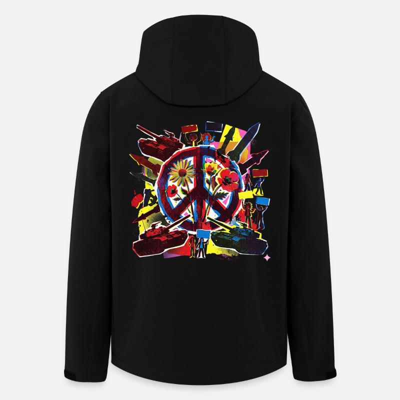 Peace Stop The War - Men’s Recycled Softshell Jacket by Stanley/Stella - black