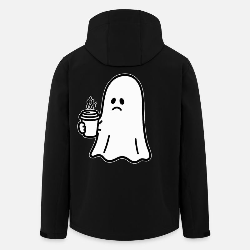 Geist Kaffee Halloween Süßes oder Saures - Recycelte Männer Softshell-Jacke von Stanley/Stella - Schwarz