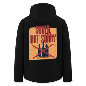 Anti-alcoholic abstinent - Men’s Recycled Softshell Jacket by Stanley/Stella - black - Back - AI Model Male 185 light (185cm)