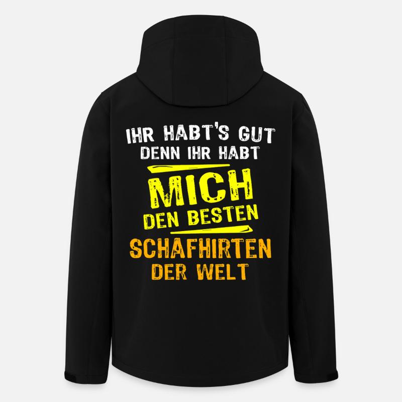 Schafhirte Geschenk - Recycelte Männer Softshell-Jacke Discoverer von Stanley/Stella - Schwarz