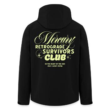 Mercury Retrograde Survivors Club - Men’s Recycled Softshell Jacket by Stanley/Stella - black - Back - AI Model Male 185 light (185cm)