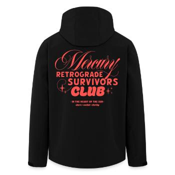 Mercury Retrograde Survivors Club - Men’s Recycled Softshell Jacket by Stanley/Stella - black - Back - AI Model Male 185 light (185cm)