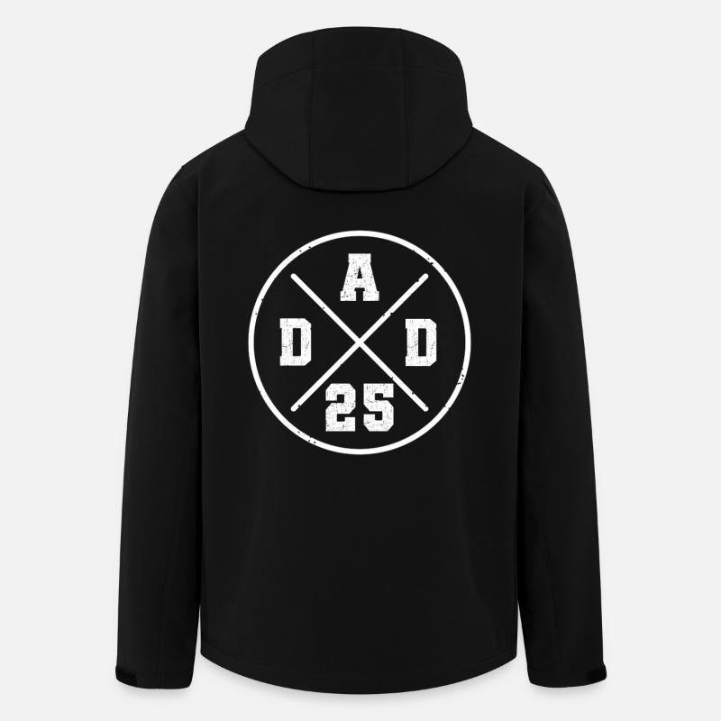 Dad 2025  Papa Cadeau Papa 2025 - Veste softshell homme en polyester recyclé Stanley/Stella - noir