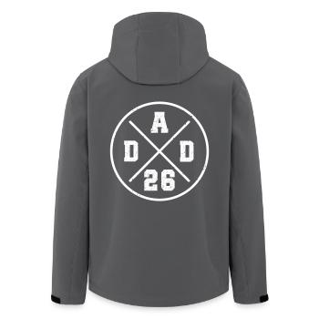 Dad 2026 Dad Gift Dad 2026 - Men’s Recycled Softshell Jacket by Stanley/Stella - black - Back - AI Model Male 185 light (185cm)