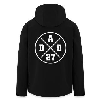 Dad 2027  Papa Cadeau Papa 2027 - Veste softshell homme en polyester recyclé Stanley/Stella - noir - Dos - AI Model Male 185 light (185cm)