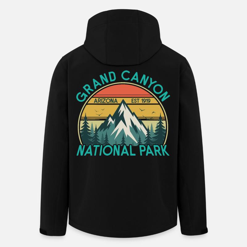 Grand Canyon, Arizona Eget, 1919 Nationalpark - Stanley/Stella herre softshelljakke i genanvendt polyester - sort