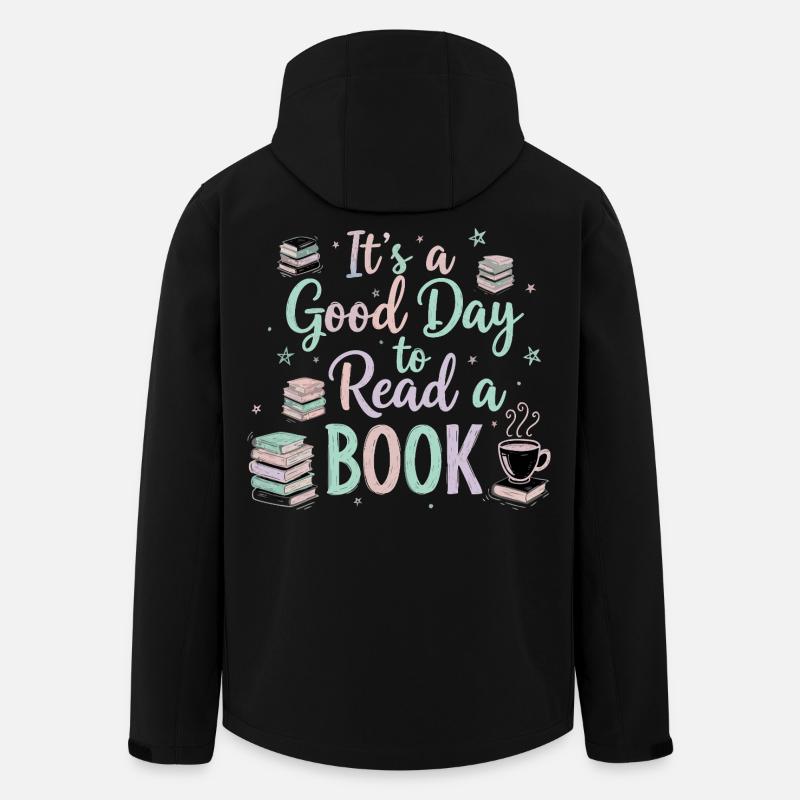 Good Day Read Book - Men’s Recycled Softshell Jacket by Stanley/Stella - black