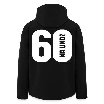 60 Et alors ? Pas si mal - anniversaire - Veste softshell homme en polyester recyclé Stanley/Stella - noir - Dos - AI Model Male 185 light (185cm)