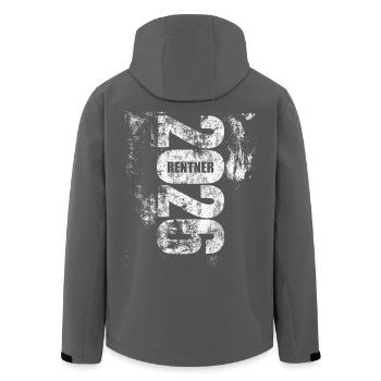 Pensioners 2026 | Finally done - Men’s Recycled Softshell Jacket by Stanley/Stella - black - Back - AI Model Male 185 light (185cm)