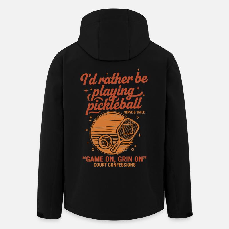 Pickleball Id Rather Be Playing Funny Player Love - Men’s Recycled Softshell Jacket by Stanley/Stella - black