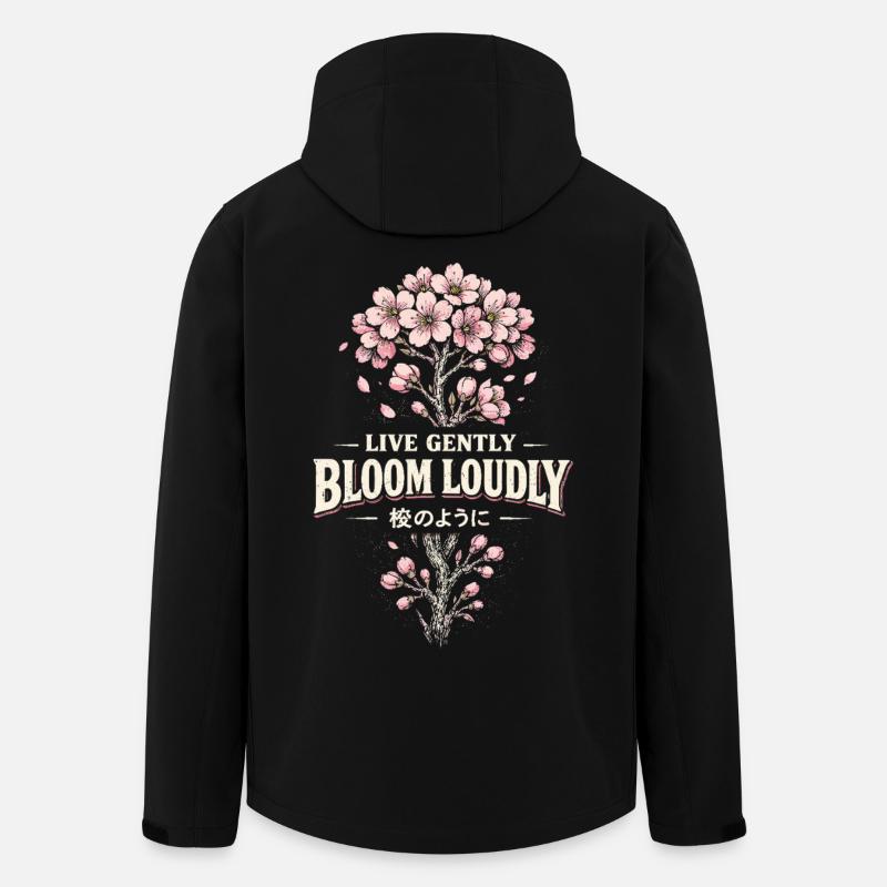 Kirschblüten Sakura Kirschblüte - Recycelte Männer Softshell-Jacke von Stanley/Stella - Schwarz
