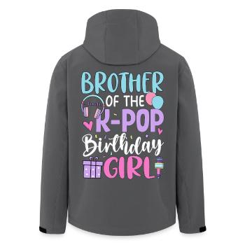 Frère de la fille d’anniversaire de K Pop - Veste softshell homme en polyester recyclé Stanley/Stella - noir - Dos - AI Model Male 185 light (185cm)