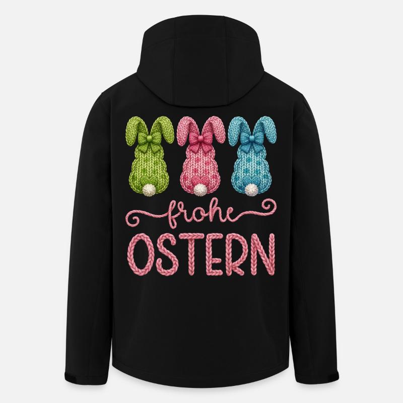 Frohe Ostern - Recycelte Männer Softshell-Jacke von Stanley/Stella - Schwarz