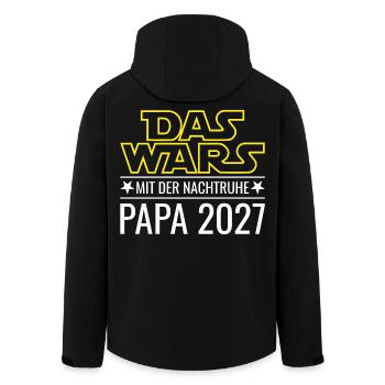 Papa 2027 - Das wars mit der Nachtruhe - Recycelte Männer Softshell-Jacke von Stanley/Stella - Schwarz - Hinten - AI Model Male 185 light (185cm)