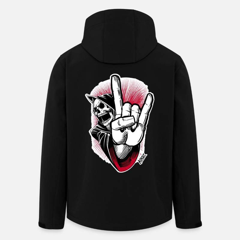 Skelett Rock-Hand Illustration - Recycelte Männer Softshell-Jacke von Stanley/Stella - Schwarz