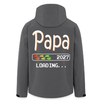 Papa 2027 chargeant Future grossesse de papa - Veste softshell homme en polyester recyclé Stanley/Stella - noir - Dos - AI Model Male 185 light (185cm)