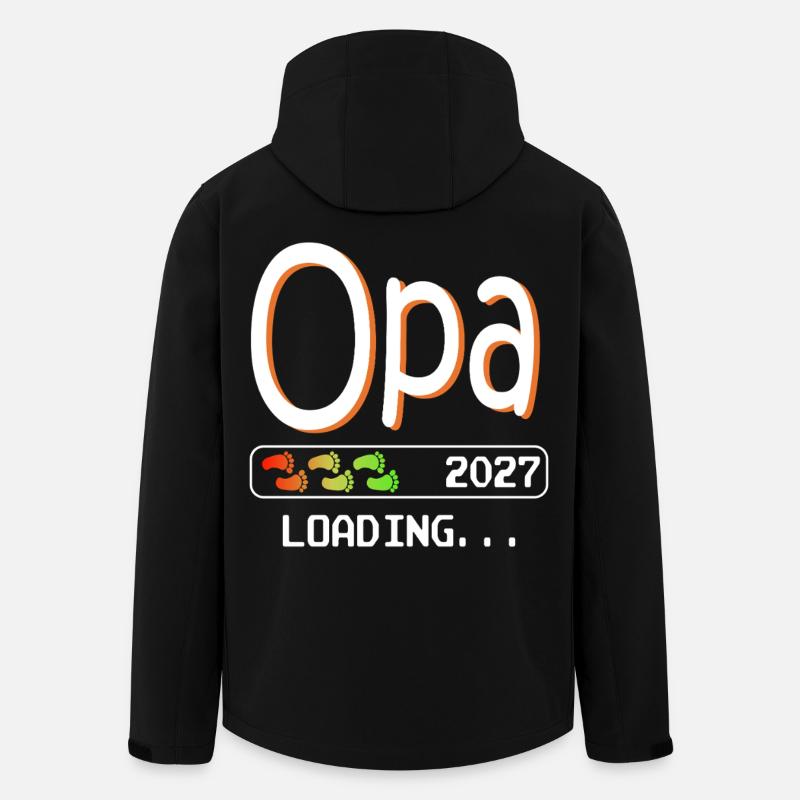 Werdender Opa 2027 loading zukünftiger Großvater - Recycelte Männer Softshell-Jacke von Stanley/Stella - Schwarz