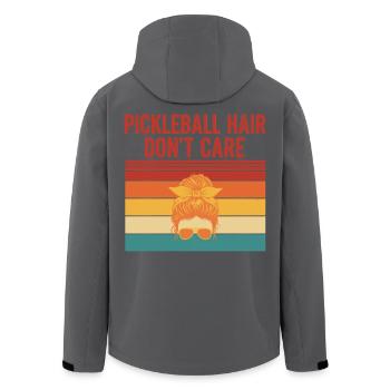 Pickleball Cheveux S’en Fiche, Joueur Drôle Amour - Veste softshell homme en polyester recyclé Stanley/Stella - noir - Dos - AI Model Male 185 light (185cm)