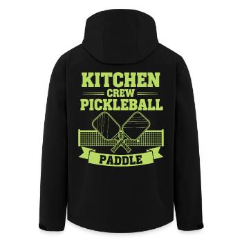 Pickleball Kitchen Crew Paddle lustige Spieler-Gurke - Recycelte Männer Softshell-Jacke von Stanley/Stella - Schwarz - Hinten - AI Model Male 185 light (185cm)