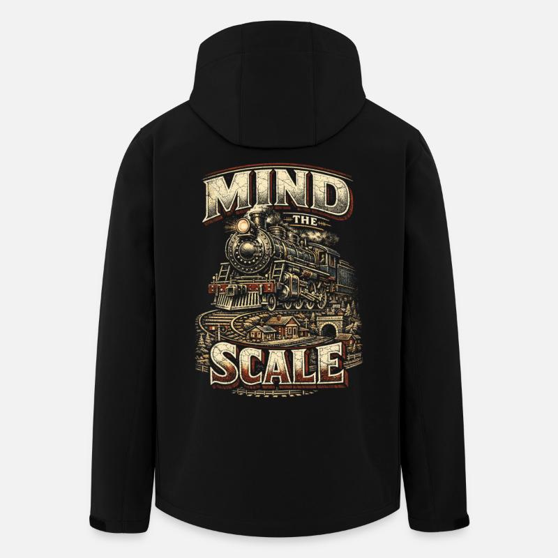 Modelleisenbahn Eisenbahn Mind The Scale - Recycelte Männer Softshell-Jacke von Stanley/Stella - Schwarz