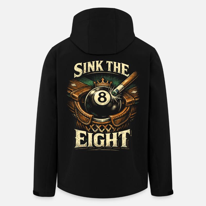 8-Ball Billiards Sink The Eight - Men’s Recycled Softshell Jacket by Stanley/Stella - black