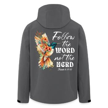 Suivez Le Mot Pas Le Troupeau Colibri - Veste softshell homme en polyester recyclé Stanley/Stella - noir - Dos - AI Model Male 185 light (185cm)