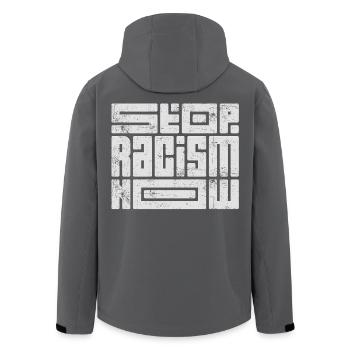 Arrêtez le racisme maintenant - Veste softshell homme en polyester recyclé Stanley/Stella - noir - Dos - AI Model Male 185 light (185cm)