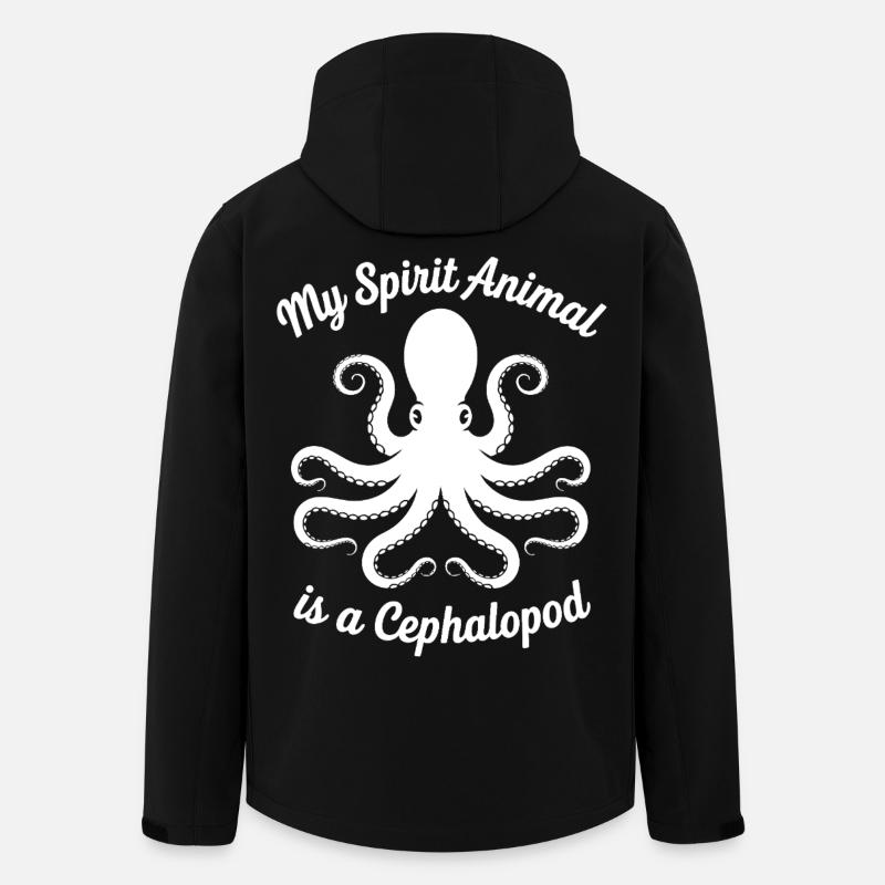 Cephalopod Design - Men’s Recycled Softshell Jacket by Stanley/Stella - black