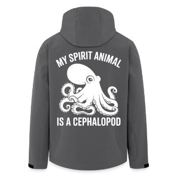 Spirit Tier Seelenwesen Oktopus - Recycelte Männer Softshell-Jacke von Stanley/Stella - Schwarz - Hinten - AI Model Male 185 light (185cm)