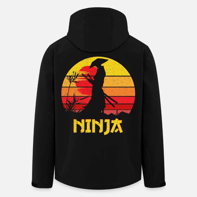 Sunset Ninja Silhouette - Recycelte Männer Softshell-Jacke von Stanley/Stella - Schwarz