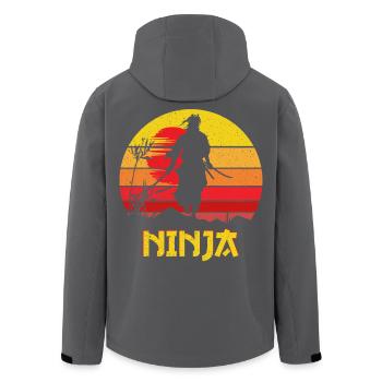 Ninja Sunset Shadow Warrior - Men’s Recycled Softshell Jacket by Stanley/Stella - black - Back - AI Model Male 185 light (185cm)