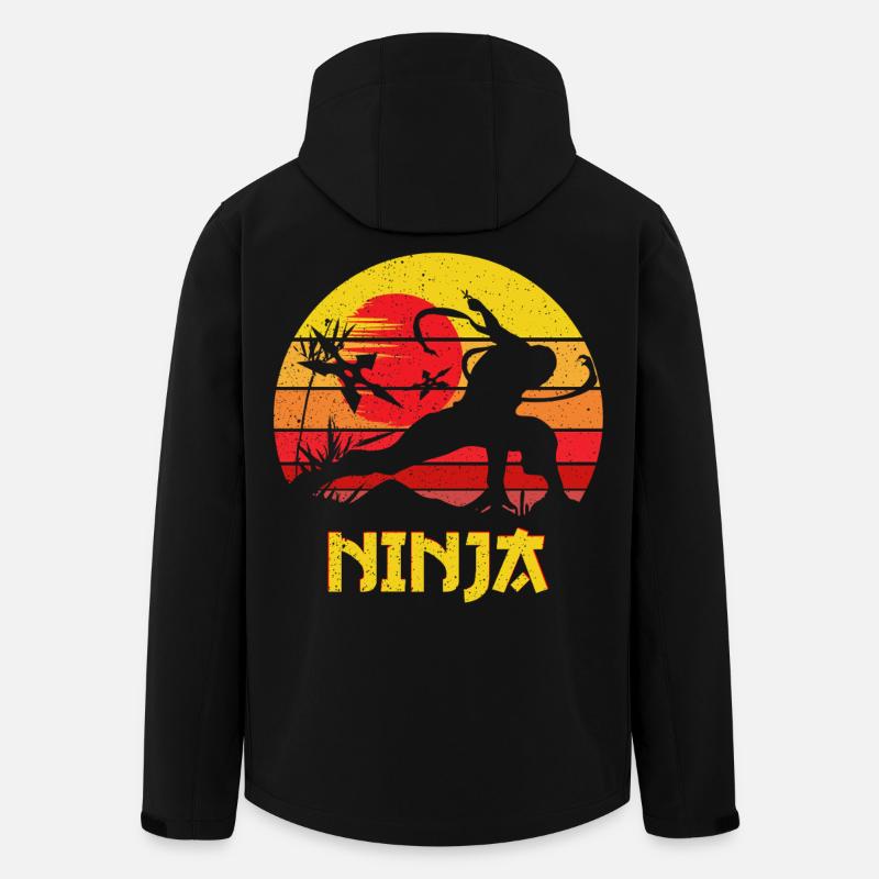Sunset Ninja Silhouette - Recycelte Männer Softshell-Jacke von Stanley/Stella - Schwarz