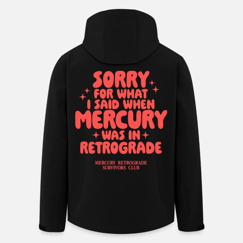 Mercury Retrograde Saying Design - Men’s Recycled Softshell Jacket by Stanley/Stella - black