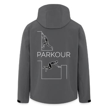 Parkour Freerunning Minimalist - Recycelte Männer Softshell-Jacke von Stanley/Stella - Schwarz - Hinten - AI Model Male 185 light (185cm)