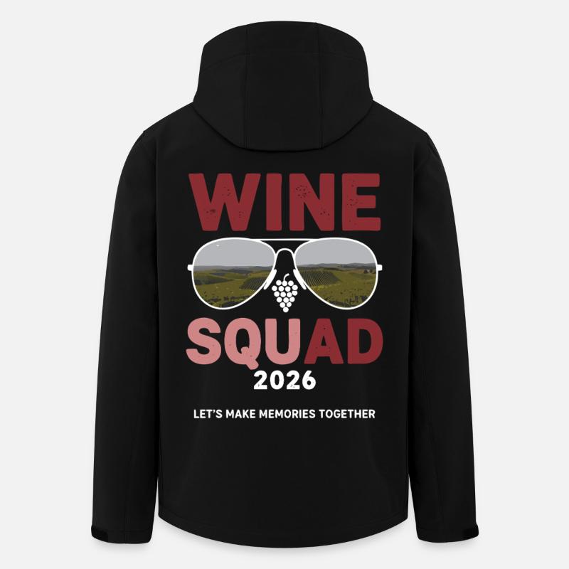 WINE SQUAD 2026 - Recycelte Männer Softshell-Jacke von Stanley/Stella - Schwarz