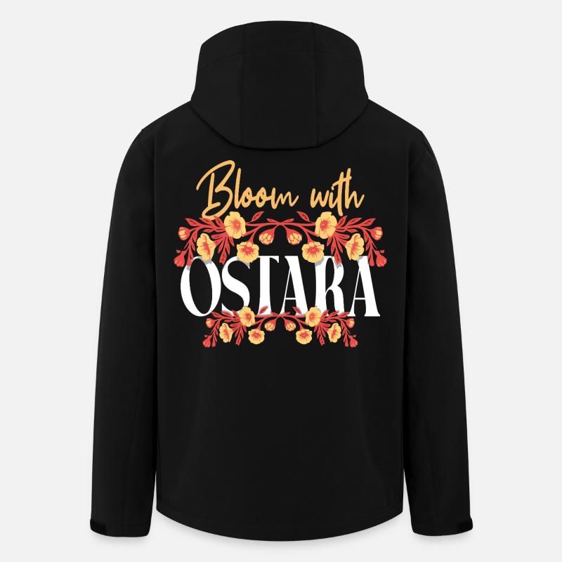 Blühe mit Ostara Frohe Ostern Ostara - Recycelte Männer Softshell-Jacke von Stanley/Stella - Schwarz