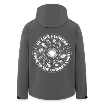 Be Like Flowers Pagan Easter Ostara Light - Men’s Recycled Softshell Jacket by Stanley/Stella - black - Back - AI Model Male 185 light (185cm)