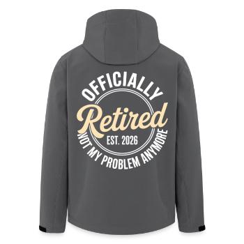 Retired 2026 Not My Problem Anymore Retirement - Veste softshell homme en polyester recyclé Stanley/Stella - noir - Dos - AI Model Male 185 light (185cm)