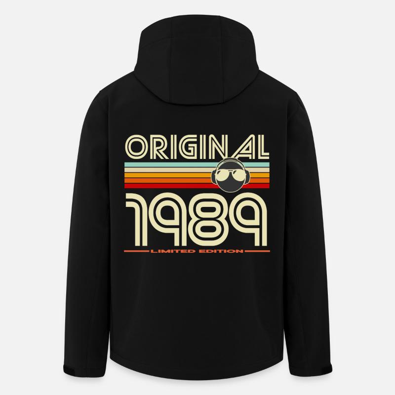 Originaler Retro-Helm von 1989 - Recycelte Männer Softshell-Jacke von Stanley/Stella - Schwarz